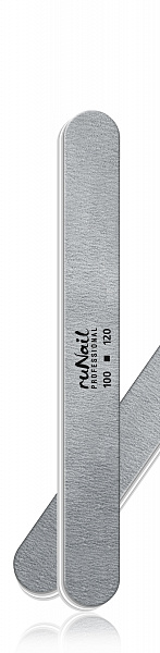 Профессиональная пилка для искусственных ногтей (серая, закруглённая, 100/120)